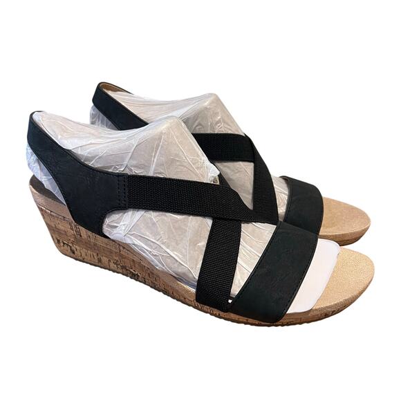LifeStride Mexico Wedge Sandal Black - 10M NIB - Picture 6 of 7